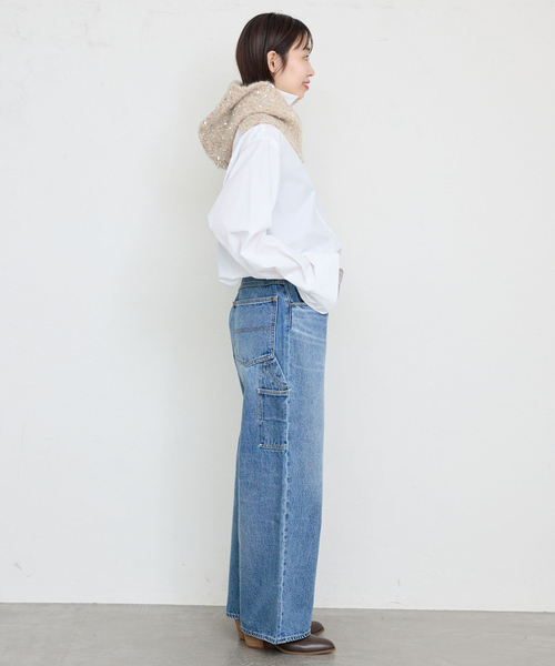 SLOBE IENA(スローブイエナ)の「スパンコールバラクラバ(ネックウォーマー/スヌード・レディース・チャコールグレー/ベージュ・FREE)」の8枚目の写真