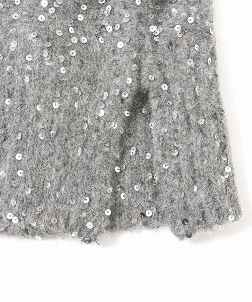 SLOBE IENA(スローブイエナ)の「スパンコールバラクラバ(ネックウォーマー/スヌード・レディース・チャコールグレー/ベージュ・FREE)」の15枚目の写真