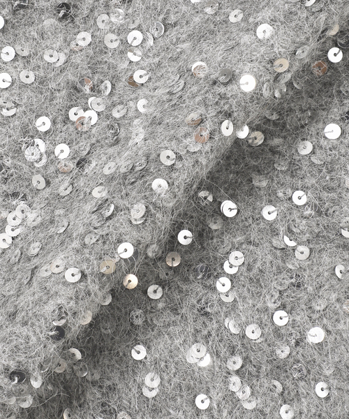 SLOBE IENA(スローブイエナ)の「スパンコールバラクラバ(ネックウォーマー/スヌード・レディース・チャコールグレー/ベージュ・FREE)」の16枚目の写真