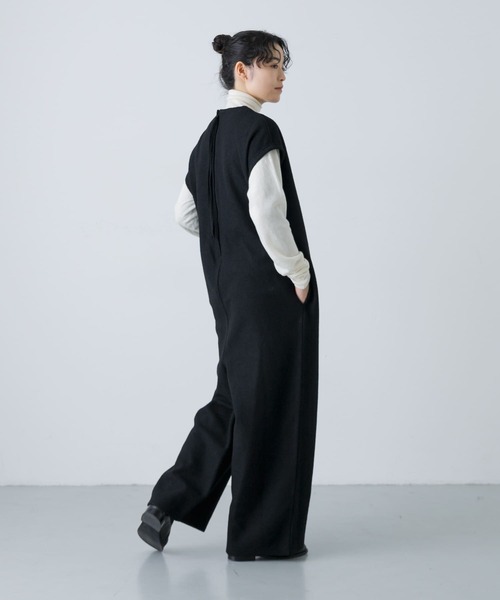 かぐれ　サロペット　ブラック かぐれ リネンサロペット ブラック