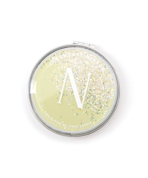 カタコママ　36サイズ イニシャルグリッターコンパクトミラー / 248194（手鏡/メイク