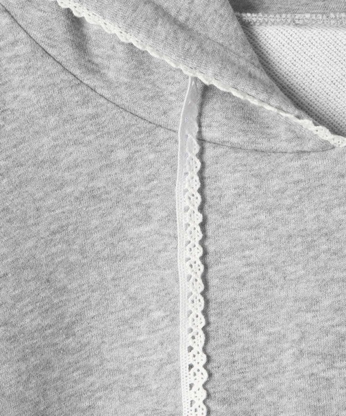 Heather（ヘザー）の「ピコレースフーディ　322058（パーカー・レディース・グレー/ネイビー/オートミール・FREE）」の12枚目の写真