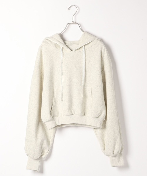 Heather（ヘザー）の「ピコレースフーディ　322058（パーカー・レディース・グレー/ネイビー/オートミール・FREE）」の16枚目の写真