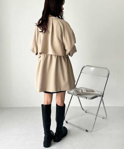 GeeRA（ジーラ）の「ケープデザインミドル丈トレンチコート（トレンチコート・レディース・アイボリー/ベージュ・LARGE/MEDIUM）」の11枚目の写真