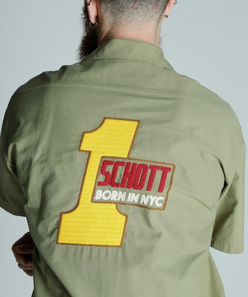 Schott(ショット)の「Schott/ショット/CN WORK SHIRT BORN IN NYC/ワークシャツ ボーン イン ニューヨーク(シャツ/ブラウス・メンズ・キナリ/ブラック/グレー/ダークグリーン/その他10・XL/2XL/M/L)」の5枚目の写真