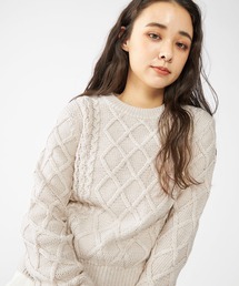   売れ筋商品|||トミー ヒルフィガー ニット&セーター アウター レディース Sweaters Beige TOMMY HILFIGER ニット セーター ケーブルラガーセーター