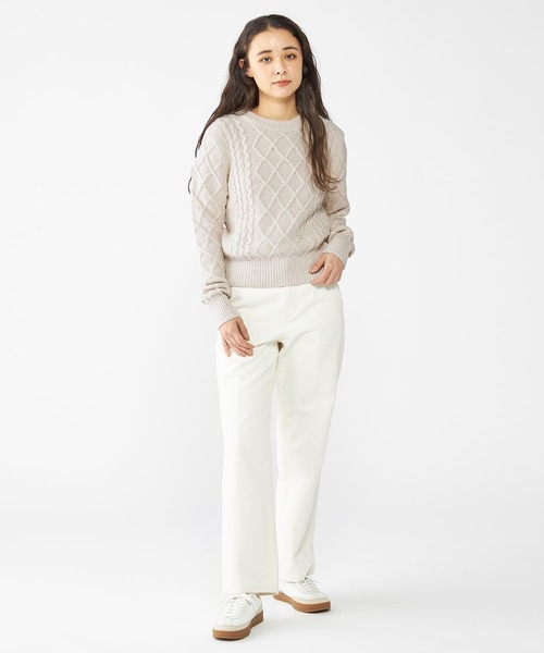 ニット セーター W CABLE PETIT C- NK SWEATER レディース TOMMY HILFIGER ニット セーター W CABLE PETIT C- NK SWEATER