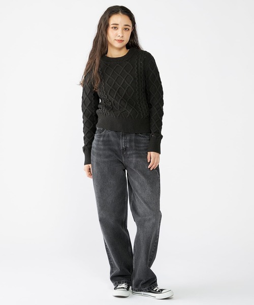 ニット セーター W CABLE PETIT C- NK SWEATER レディース TOMMY HILFIGER ニット セーター W CABLE PETIT C- NK SWEATER
