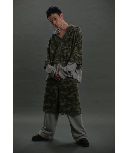 neith.(ネイス)の「neith./ネイス/Layered Crush Sweat Pants(Camo×Gray)(スウェットパンツ・レディース・カモフラージュ・FREE)」の2枚目の写真