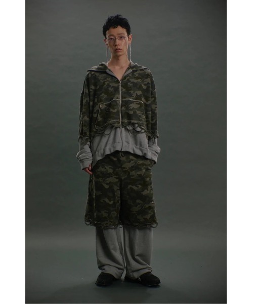 neith.(ネイス)の「neith./ネイス/Layered Crush Sweat Pants(Camo×Gray)(スウェットパンツ・レディース・カモフラージュ・FREE)」の3枚目の写真