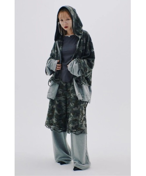 neith.(ネイス)の「neith./ネイス/Layered Crush Sweat Pants(Camo×Gray)(スウェットパンツ・レディース・カモフラージュ・FREE)」の13枚目の写真