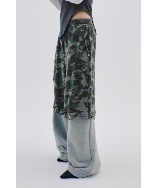 neith.(ネイス)の「neith./ネイス/Layered Crush Sweat Pants(Camo×Gray)(スウェットパンツ・レディース・カモフラージュ・FREE)」の12枚目の写真