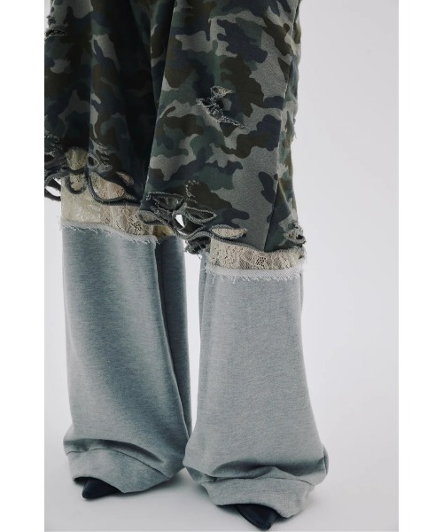 neith.(ネイス)の「neith./ネイス/Layered Crush Sweat Pants(Camo×Gray)(スウェットパンツ・レディース・カモフラージュ・FREE)」の8枚目の写真