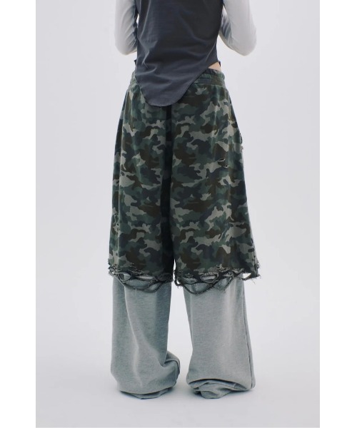 neith.(ネイス)の「neith./ネイス/Layered Crush Sweat Pants(Camo×Gray)(スウェットパンツ・レディース・カモフラージュ・FREE)」の9枚目の写真