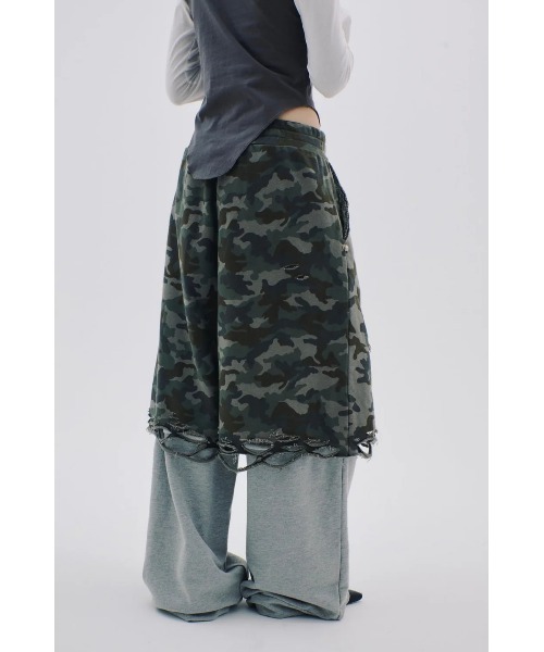 neith.(ネイス)の「neith./ネイス/Layered Crush Sweat Pants(Camo×Gray)(スウェットパンツ・レディース・カモフラージュ・FREE)」の10枚目の写真