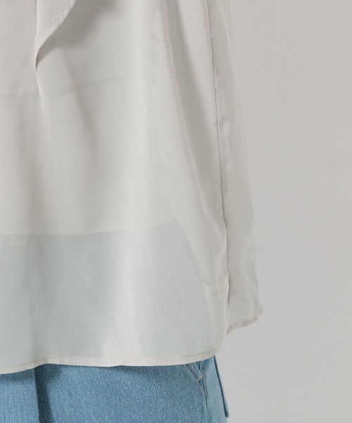 mysty woman(ミスティウーマン)の「ラッフルタイブラウス 315698(シャツ/ブラウス・レディース・アイボリー/グレー/ブラック・FREE)」の13枚目の写真