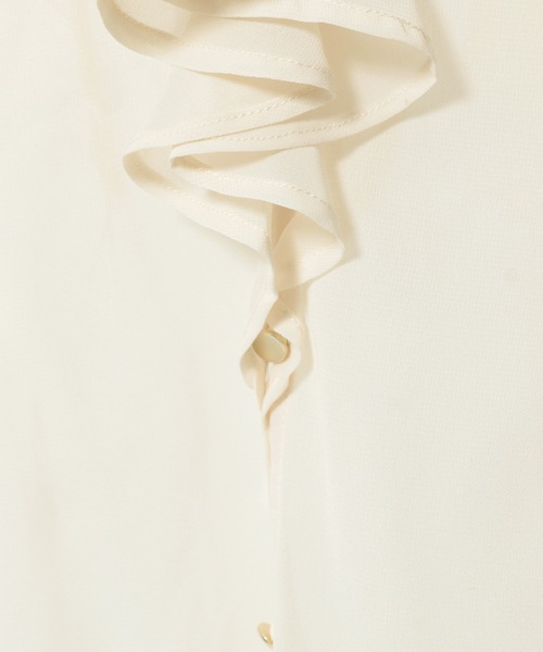 mysty woman(ミスティウーマン)の「ラッフルタイブラウス 315698(シャツ/ブラウス・レディース・アイボリー/グレー/ブラック・FREE)」の15枚目の写真