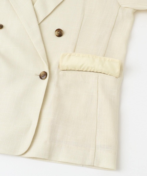 URBAN RESEARCH ROSSO WOMEN（アーバンリサーチ　ロッソ）の「カラミダブルジャケット（その他アウター・レディース・ブラック系その他/ホワイト系その他・38/36）」の20枚目の写真