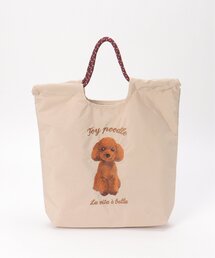 アニマル刺繍コードトートバッグ