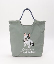 アニマル刺繍コードトートバッグ