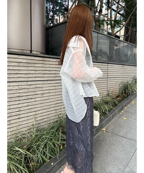 SNIDEL スナイデル シンプルシアーシャツ セール】シンプルシアーシャツ（シャツ/ブラウス）｜SNIDEL