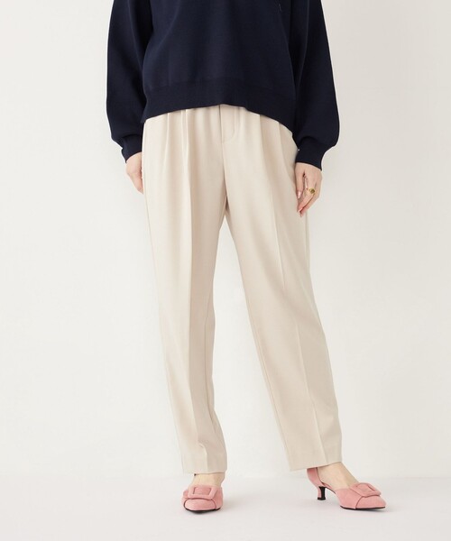 SHIPS Colors(シップス カラーズ)の「SHIPS Colors:〈手洗い可能〉TRPU 2タック イージーパンツ(その他パンツ・レディース・ナチュラル/ピンク/ネイビー/グレー・SMALL/MEDIUM)」の3枚目の写真