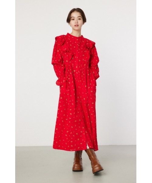 RODEO CROWNS WIDE BOWL（ロデオクラウンズワイドボウル）の「フラワーパターンフリルワンピース（ワンピース・レディース・レッド系その他/ホワイト系その他/ブルー系その他3・FREE）」の6枚目の写真