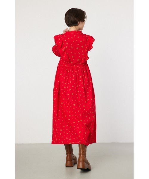 RODEO CROWNS WIDE BOWL（ロデオクラウンズワイドボウル）の「フラワーパターンフリルワンピース（ワンピース・レディース・レッド系その他/ホワイト系その他/ブルー系その他3・FREE）」の4枚目の写真