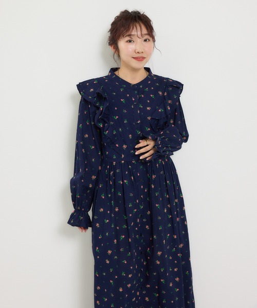 フラワーパターン フリル オフショル ワンピース DAY CLOSET ワンピース レディース 2WAY小花柄フリルオフショル