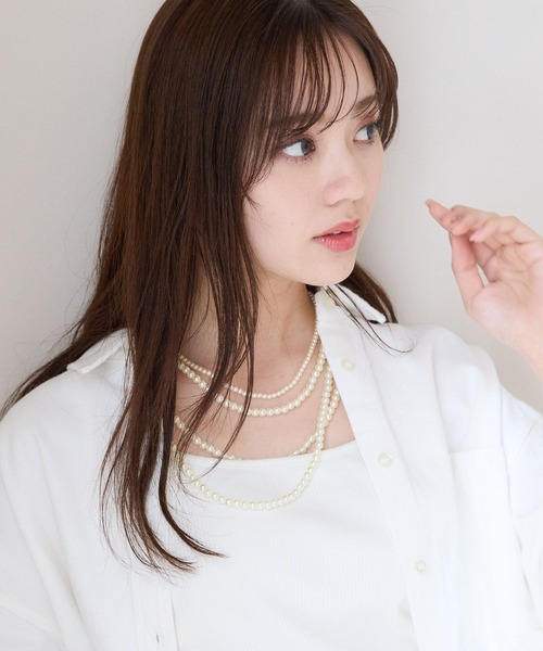 Andemiu（アンデミュウ）の「パール3連ネックレス325716（ネックレス・レディース・ホワイト・FREE）」の17枚目の写真
