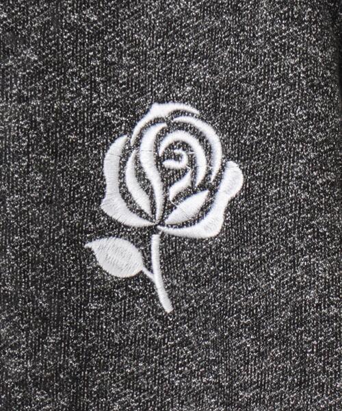 dispark(ディスパーク)の「DISPARK/ローズ刺繍ビジューパーカー(パーカー・レディース・ブラック/オートミール・FREE)」の4枚目の写真