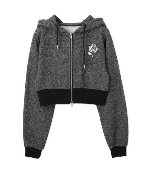 dispark(ディスパーク)の「DISPARK/ローズ刺繍ビジューパーカー(パーカー・レディース・ブラック/オートミール・FREE)」の22枚目の写真