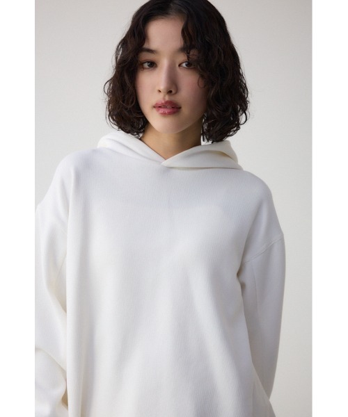 AZUL by moussy(アズールバイマウジー)の「フハクデザインドッキングパーカー(パーカー・レディース・ベージュ/アイボリー/ブラック・SMALL/MEDIUM)」の4枚目の写真