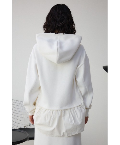 AZUL by moussy(アズールバイマウジー)の「フハクデザインドッキングパーカー(パーカー・レディース・ベージュ/アイボリー/ブラック・SMALL/MEDIUM)」の9枚目の写真