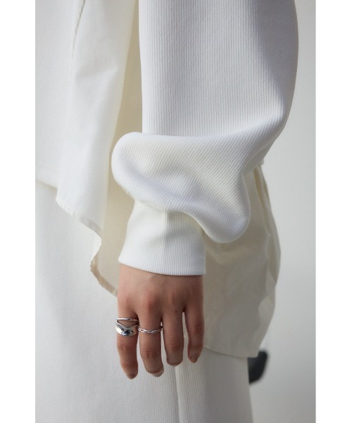 AZUL by moussy(アズールバイマウジー)の「フハクデザインドッキングパーカー(パーカー・レディース・ベージュ/アイボリー/ブラック・SMALL/MEDIUM)」の13枚目の写真