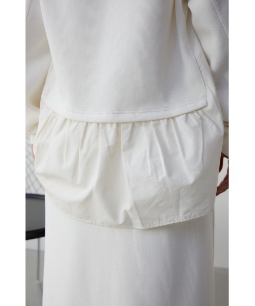 AZUL by moussy(アズールバイマウジー)の「フハクデザインドッキングパーカー(パーカー・レディース・ベージュ/アイボリー/ブラック・SMALL/MEDIUM)」の15枚目の写真