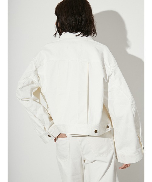 styling/（スタイリング）の「【セットアップ対応】【styling/×LEE】デニムブルゾン（デニムジャケット・レディース・インディゴブルー/ホワイト/ブルー・S/M）」の8枚目の写真