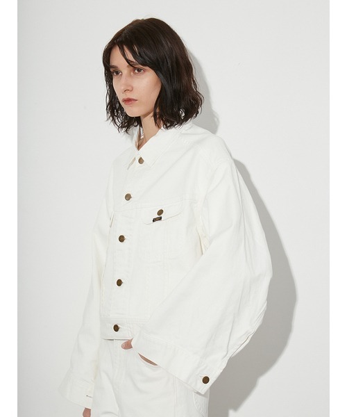 styling/（スタイリング）の「【セットアップ対応】【styling/×LEE】デニムブルゾン（デニムジャケット・レディース・インディゴブルー/ホワイト/ブルー・S/M）」の13枚目の写真