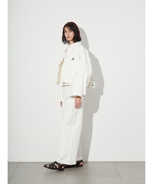 styling/（スタイリング）の「【セットアップ対応】【styling/×LEE】デニムブルゾン（デニムジャケット・レディース・インディゴブルー/ホワイト/ブルー・S/M）」の15枚目の写真