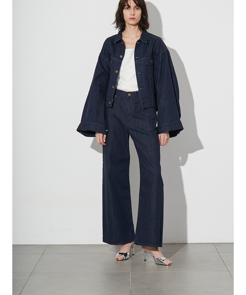 styling/（スタイリング）の「【セットアップ対応】【styling/×LEE】デニムブルゾン（デニムジャケット・レディース・インディゴブルー/ホワイト/ブルー・S/M）」の20枚目の写真