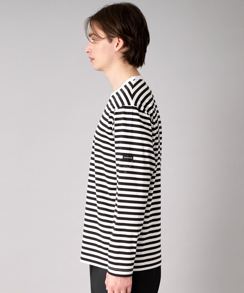 DRESSTERIOR(ドレステリア)の「【接触冷感/抗菌防臭/消臭】ICE CLEAR COTTON ボーダーロングTシャツ(Tシャツ/カットソー・メンズ・ブラック系2・94/90/92/91)」の5枚目の写真