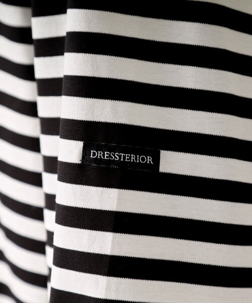 DRESSTERIOR(ドレステリア)の「【接触冷感/抗菌防臭/消臭】ICE CLEAR COTTON ボーダーロングTシャツ(Tシャツ/カットソー・メンズ・ブラック系2・94/90/92/91)」の7枚目の写真