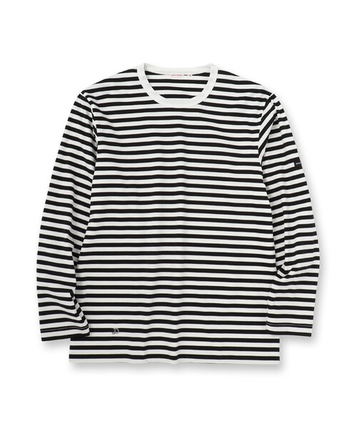 DRESSTERIOR(ドレステリア)の「【接触冷感/抗菌防臭/消臭】ICE CLEAR COTTON ボーダーロングTシャツ(Tシャツ/カットソー・メンズ・ブラック系2・94/90/92/91)」の9枚目の写真