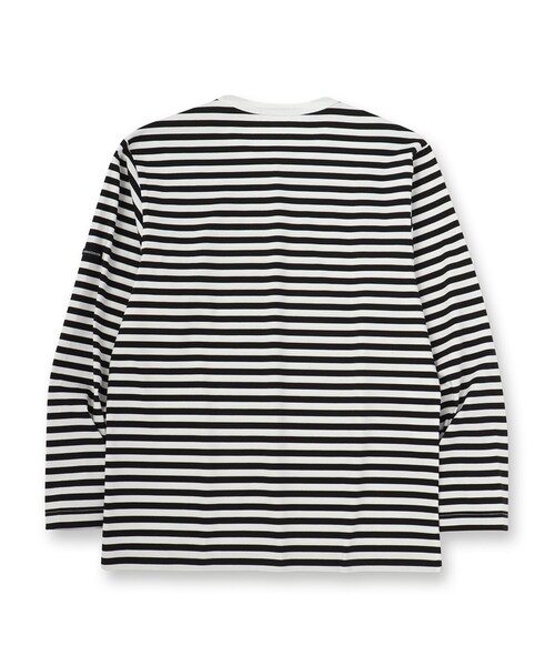 DRESSTERIOR(ドレステリア)の「【接触冷感/抗菌防臭/消臭】ICE CLEAR COTTON ボーダーロングTシャツ(Tシャツ/カットソー・メンズ・ブラック系2・94/90/92/91)」の10枚目の写真