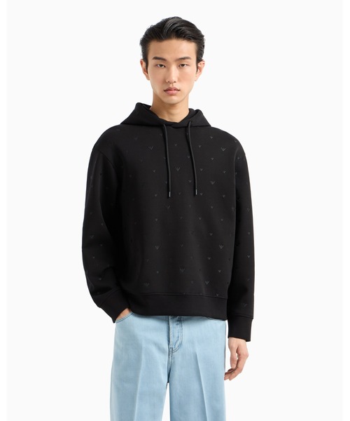 Emporio Armani◆フード付きスウェットシャツ ダブルジャージー EMPORIO ARMANI トレーナー スウェット 「エンポリオ アルマーニ