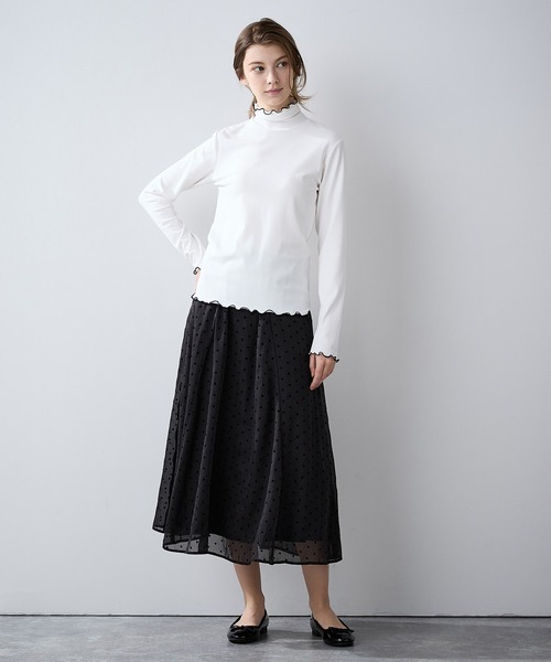 LE SOUK HOLIDAY（ルスークホリデー）の「メロータートルネックリブプルオーバー（Tシャツ/カットソー・レディース・イエロー/ネイビー/オフホワイト・M/L）」の11枚目の写真