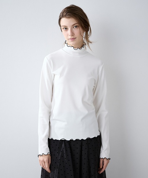 LE SOUK HOLIDAY（ルスークホリデー）の「メロータートルネックリブプルオーバー（Tシャツ/カットソー・レディース・イエロー/ネイビー/オフホワイト・M/L）」の13枚目の写真