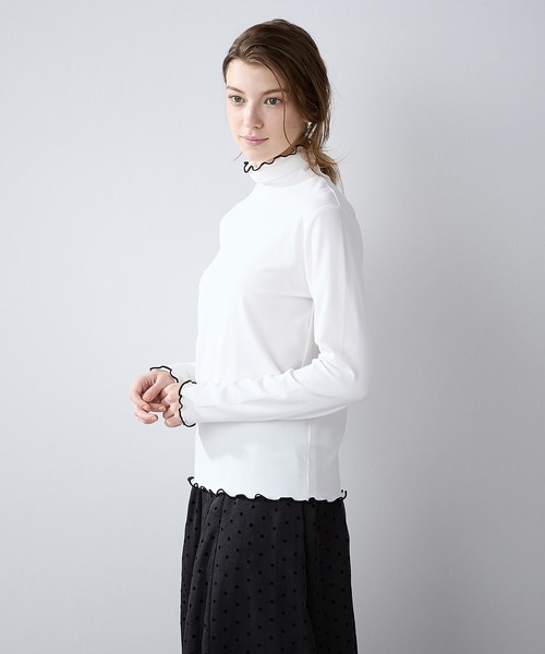 LE SOUK HOLIDAY（ルスークホリデー）の「メロータートルネックリブプルオーバー（Tシャツ/カットソー・レディース・イエロー/ネイビー/オフホワイト・M/L）」の18枚目の写真