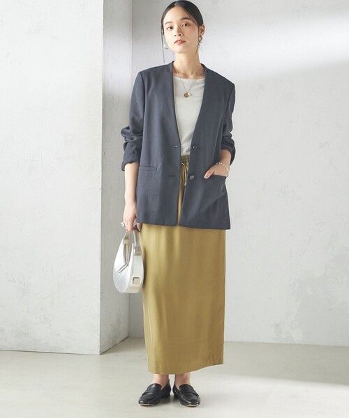 SHIPS(シップス)の「〈洗濯機可能〉2WAY ラメ タンクトップ(タンクトップ・レディース・ホワイト/ベージュ/ブラック/ブラウン/ダークグレー/ホワイト系・ONE SIZE)」の14枚目の写真