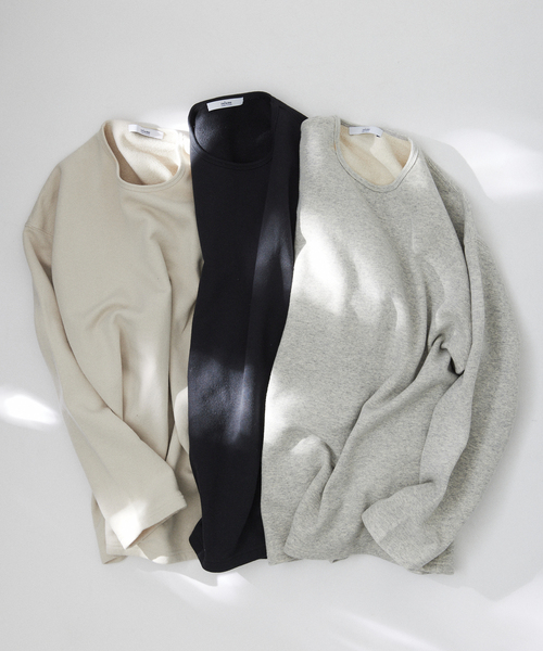JOURNAL STANDARD relume(ジャーナルスタンダード レリューム)の「クルーネック LOOP スウェットシャツ(スウェット・メンズ・ブラック/ライトグレー/ベージュ系その他・MEDIUM/LARGE)」の4枚目の写真
